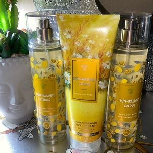 Bath and Bodyworks Sun Washed Citrus 🍊 🍋 Gift Set Combo